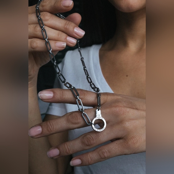 Air and Anchor Jewelry Air And Anchor Paperclip Necklace Polished Stainless Steel Necklace